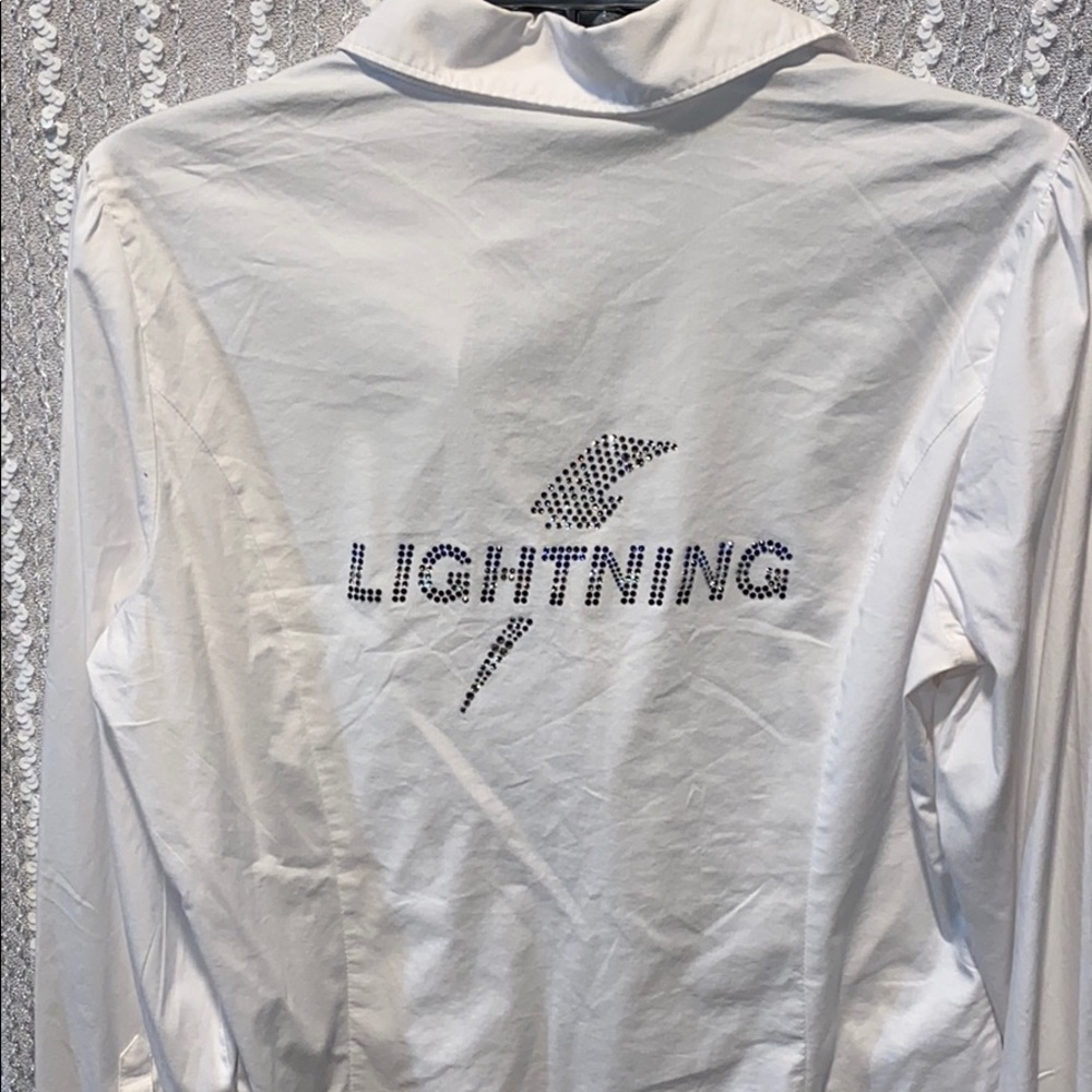 Express Dress shirt with‎ lightning rhinestone